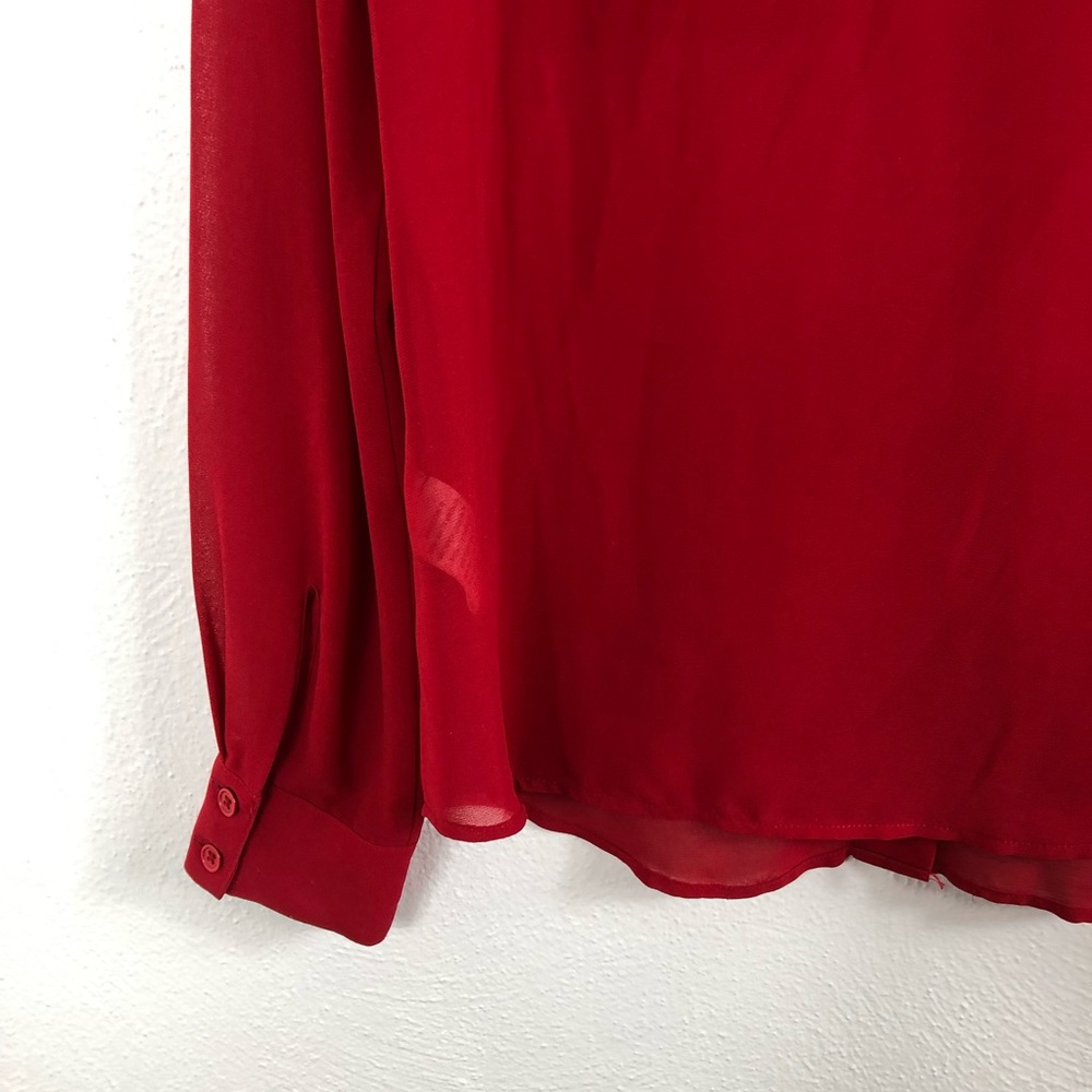 Urban Outfitters Nom De Plume By YaYa Kris Western Tipped Red Button Down Shirt - Picture 11 of 13